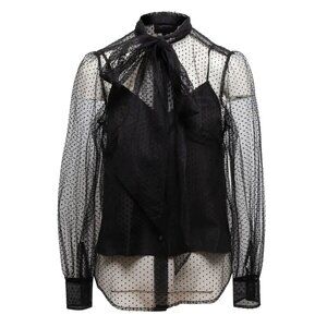 Runway Marc Jacobs Black Sheer Polka Dot Blouse